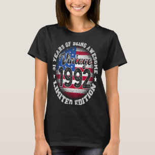 Vintag Retro 1992 31. Geburtstag 31 Jahre alter Am T-Shirt