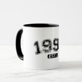 Vintag Retro 1998 Grunge Est. etablierte Grafik Tasse (Vorderseite Links)