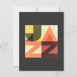Vintag Retro 50er Jazz Music Typografy Card Postkarte