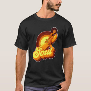 Vintag Retro 70er Funk Afro Soul Melanin Schwarz W T-Shirt