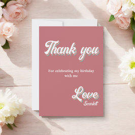 Vintag Retro 70er Groovy Einzigartiger Geburtstag Dankeskarte