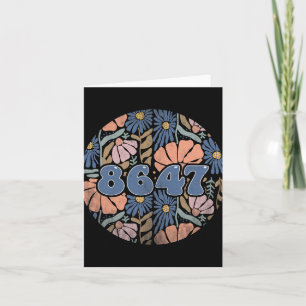 Vintag Retro 8647 Subtle Anti Trump 86 47 Floral Karte