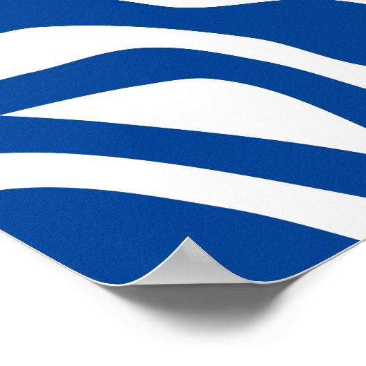 Vintag Retro Abstrakt Blue Poster (Ecke)