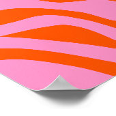 Vintag Retro Abstrakt rosa und orange Poster (Ecke)