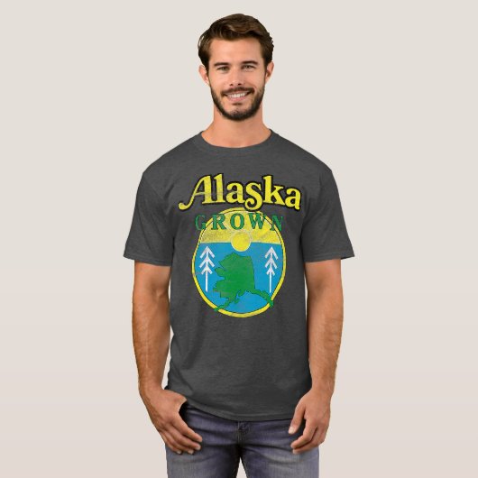 Vintag Retro Alaska Grown T-Shirt (Vorne ganz)