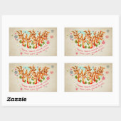 Vintag Retro All Santa's Rentier Rechteckiger Aufkleber (Blatt)