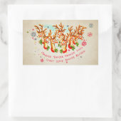 Vintag Retro All Santa's Rentier Rechteckiger Aufkleber (Tasche)