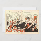 Vintag Retro Alte Brauerei Comic Rustikale Hochzei Einladung (Rückseite)