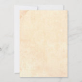 Vintag Retro Alte rustikale Comic Stil Hochzeit Einladung (Rückseite)