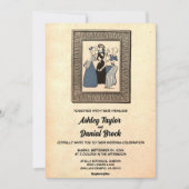 Vintag Retro Altes Comic Buch Rustikale Hochzeit Einladung (Vorderseite)