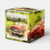 Vintag Retro Altes klassisches Auto Auto Wasserfar Geschenkschachtel (Rückseite)