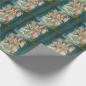 Vintag Retro Angels Weihnachten Geschenkpapier (Ecke)