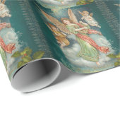 Vintag Retro Angels Weihnachten Geschenkpapier (Rolleneckpunkt)