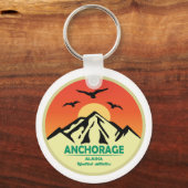 Vintag Retro Ankerage Alaska Schlüsselanhänger (Vorderseite)