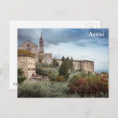 Vintag Retro Assisi Italien Italien Tourismus Postkarte (Vorne/Hinten)