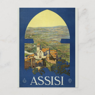 Vintag Retro Assisi Italien Italien Tourismus Postkarte