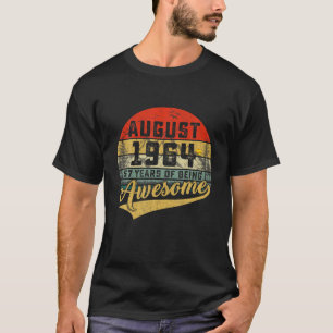 Vintag Retro August 1964 57Th Geburtstagsgeschenk T-Shirt
