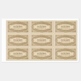 Vintag Retro Ausgeklügeltes französisches Creamy B Etiketten