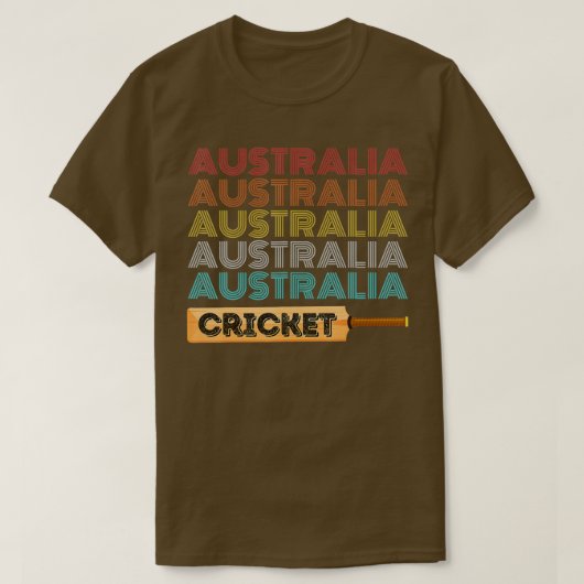 Vintag Retro Australia Cricket T-Shirt (Design vorne)