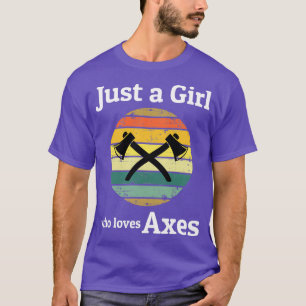 Vintag Retro Ax Throwing Girl Thrower Hatchet Cl T-Shirt