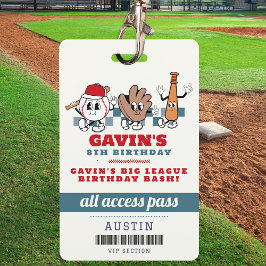 Vintag Retro Baseball Sport Geburtstagsparty Gefal Ausweis