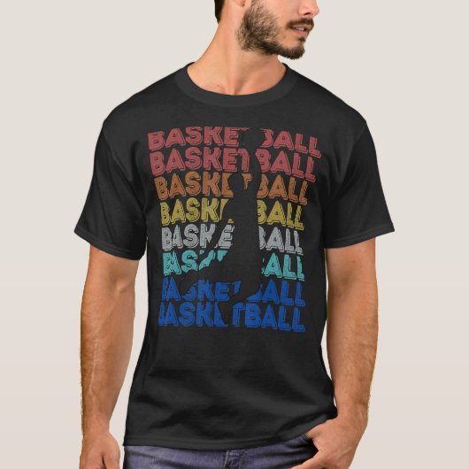 Vintag Retro Basketball Dunk T-Shirt (Vorderseite)