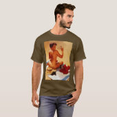 Vintag Retro Beach Summer Pinup Girl T-Shirt (Vorne ganz)
