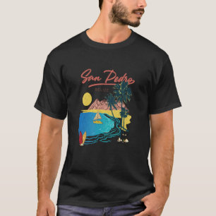 Vintag Retro Belize San Pedro Caribbean Beach Vac T-Shirt