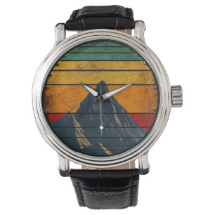 Vintag Retro Bergsee-Zauber im Val Piora Armbanduhr