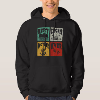 Vintag Retro Best Chicken Mother Ever Bauer Fame Hoodie