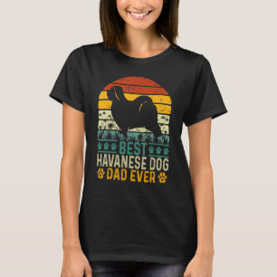 Vintag Retro Best Havanese Dog Vater Ever Fathers  T-Shirt
