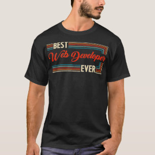 Vintag Retro Best Web Developer Ever Welten großar T-Shirt