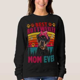 Vintag Retro Beste Rottweiler Mama je Niedlich Hun Sweatshirt