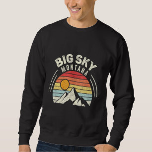 Vintag Retro Big Sky Montana Usa Skiort Sweatshirt