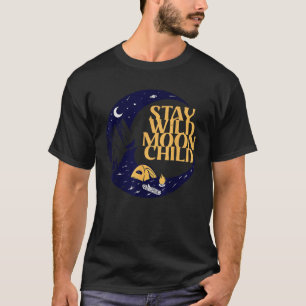 Vintag Retro Bleibe Wild Moon Child Boho Peace Hip T-Shirt