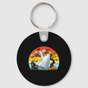 Vintag Retro Boo Ghost Hungerfestes Eichhörnchen H Schlüsselanhänger