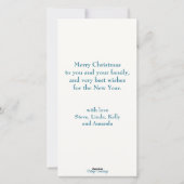 Vintag Retro Boy Skifahren Niedliche Weihnachten (Rückseite)