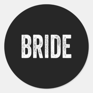 Vintag Retro Bride Bridal Junggeselinnen-Abschied Runder Aufkleber