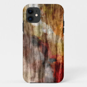 Vintag Retro Brown Holz Abstrakte Kunst iPhone 11 Hülle