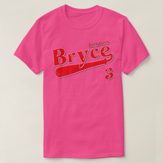 Vintag Retro Bryce Baseball Bam Bam T-Shirt (Design vorne)