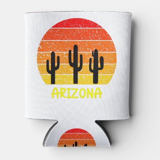 Vintag Retro Cactus Arizona Sunset Dosenkühler (Vorderseite)