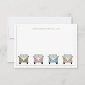 Vintag Retro Camper Personalisiert Mitteilungskarte (Vorderseite)