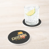 Vintag Retro Chicago Illinois USA City Map Getränkeuntersetzer (Seite)