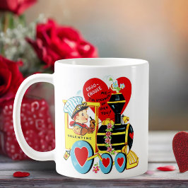 Vintag Retro Choo Wählen Sie einen Valentinstag Kaffeetasse