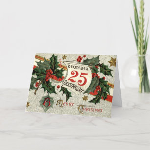 Vintag Retro Christmas Art Feiertagskarte