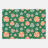Vintag Retro Christmas Candy Geschenkpapier Set (Vorderseite)