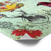 Vintag Retro Christmas Collage Poster (Ecke)