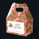 Vintag Retro Christmas Coral Holly Geschenkschachtel<br><div class="desc">Vintag Retro Weihnachtskoralle Holly.</div>