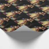 Vintag Retro Christmas Eve Pinup Geschenkpapier (Ecke)