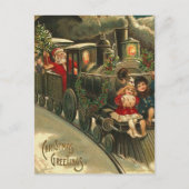 Vintag Retro Christmas Postkarte (Vorderseite)